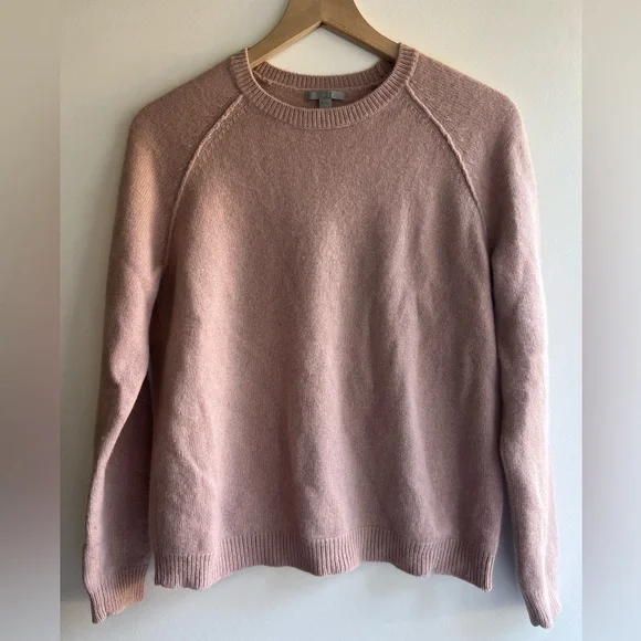 Cos nude/pink cashmere raglan crew neck sweater size M - Picture 4 of 5